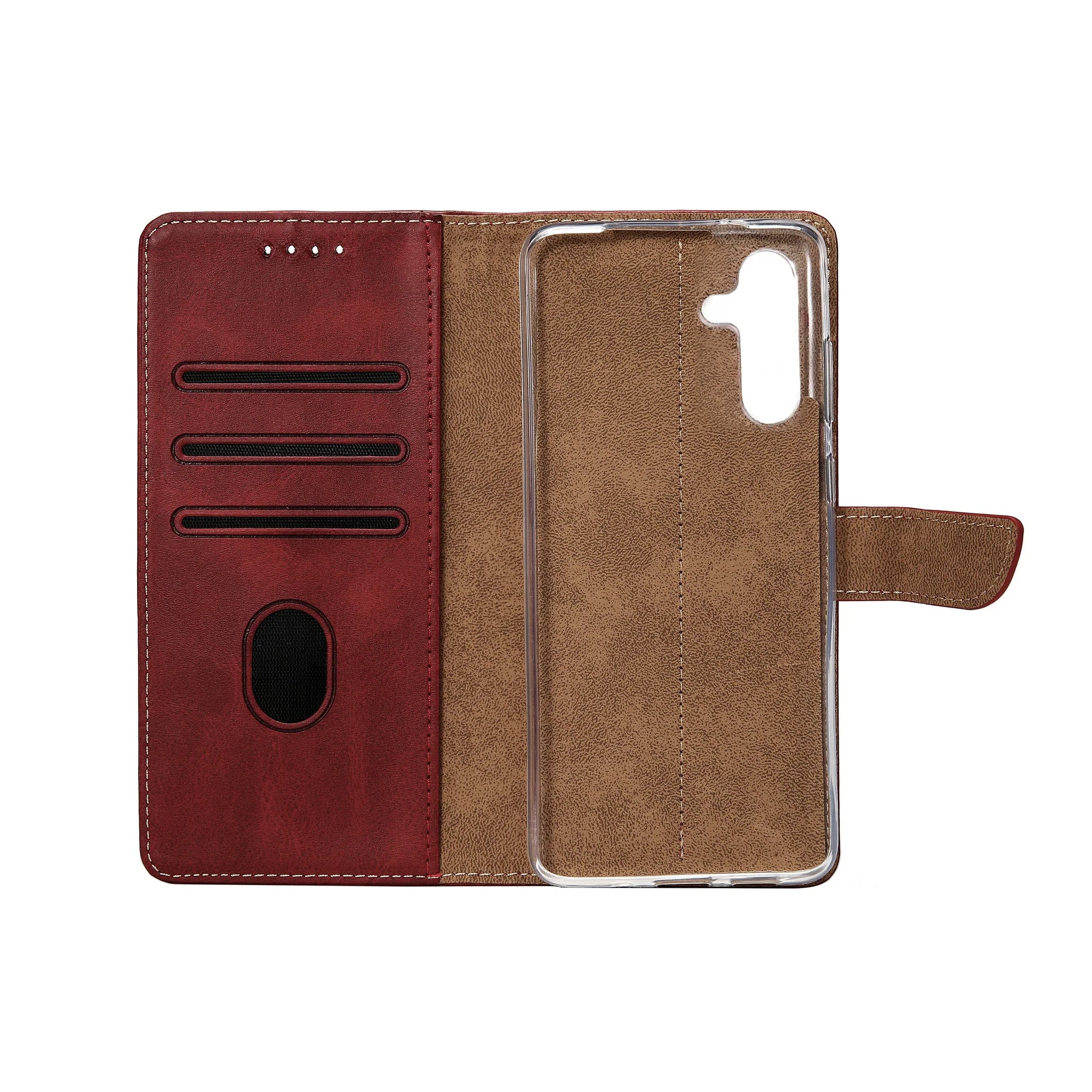 Rixus Book Case Wallet Case für Samsung Galaxy S23 FE Rot