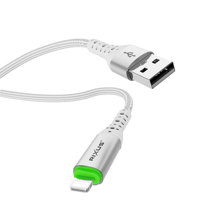 Rixus RXUC21AL USB-A zu Lightning Kabel (100cm, Weiss) – Auto Disconnect, 10W