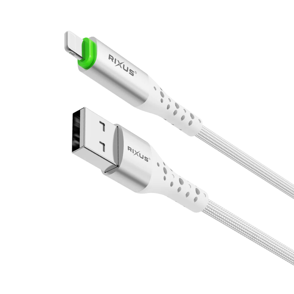 Rixus RXUC21AL USB-A zu Lightning Kabel (100cm, Weiss) – Auto Disconnect, 10W