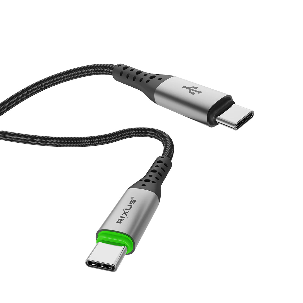 Rixus USB-C zu USB-C Kabel (100cm, Schwarz) – Auto Disconnect, 60W - Phonebazaar