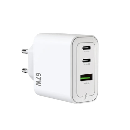 Rixus RXHC67, 65W GaN Multi Port Power Adapter Weiss