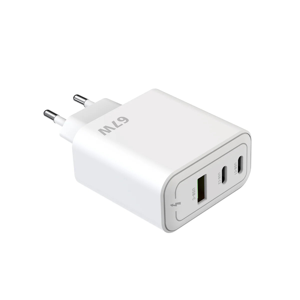 Rixus RXHC67, 65W GaN Multi Port Power Adapter Weiss