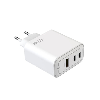 Rixus RXHC67, 65W GaN Multi Port Power Adapter Weiss