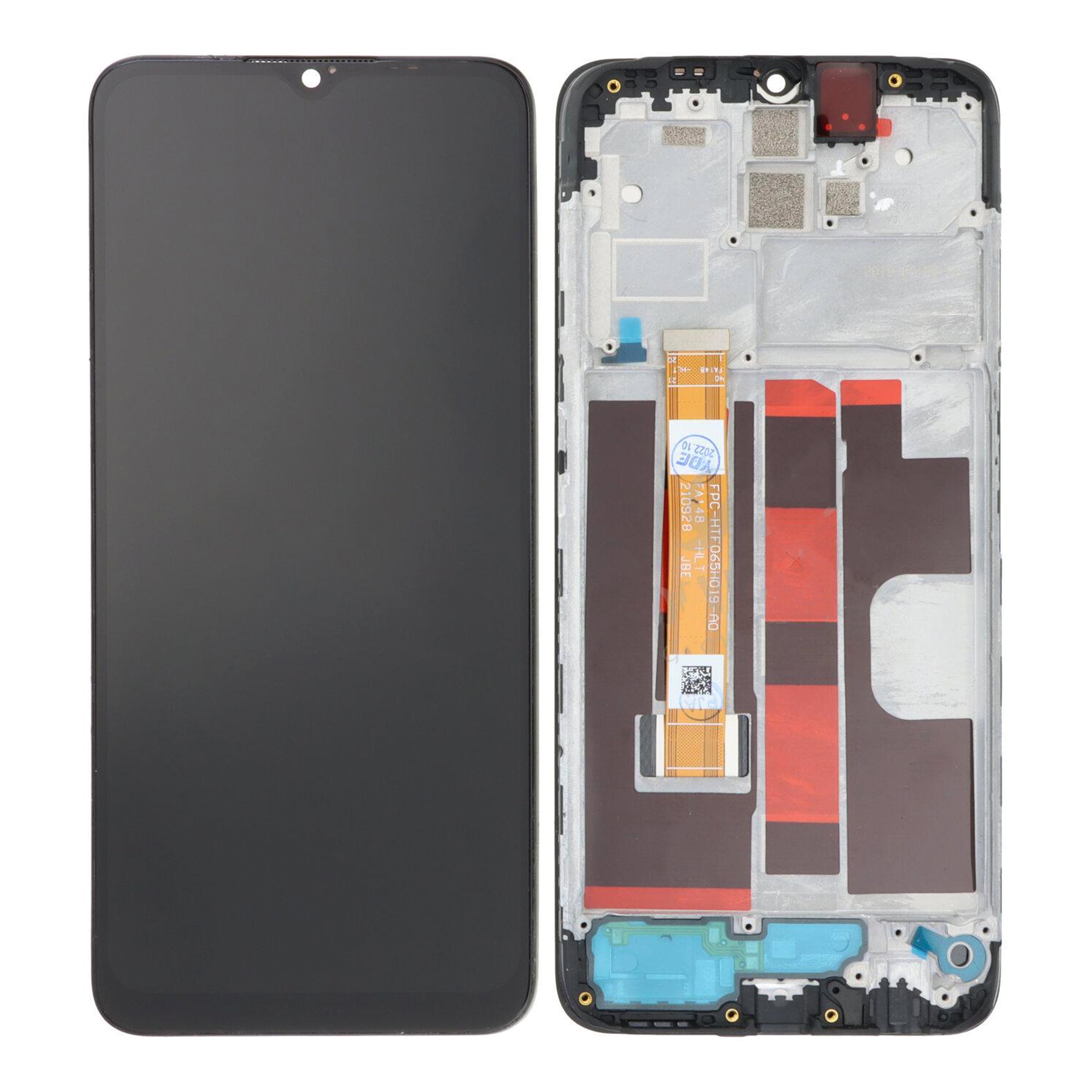 Oppo A9 (2020) Display und Digitizer mit Rahmen, Schwarz, OEM