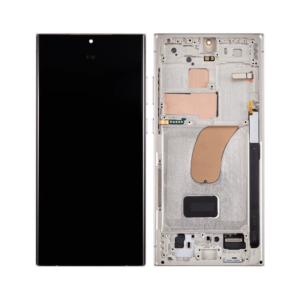 Samsung Galaxy S23 Ultra Display und Digitizer Cremefarbe, zusammengebaut - Phonebazaar