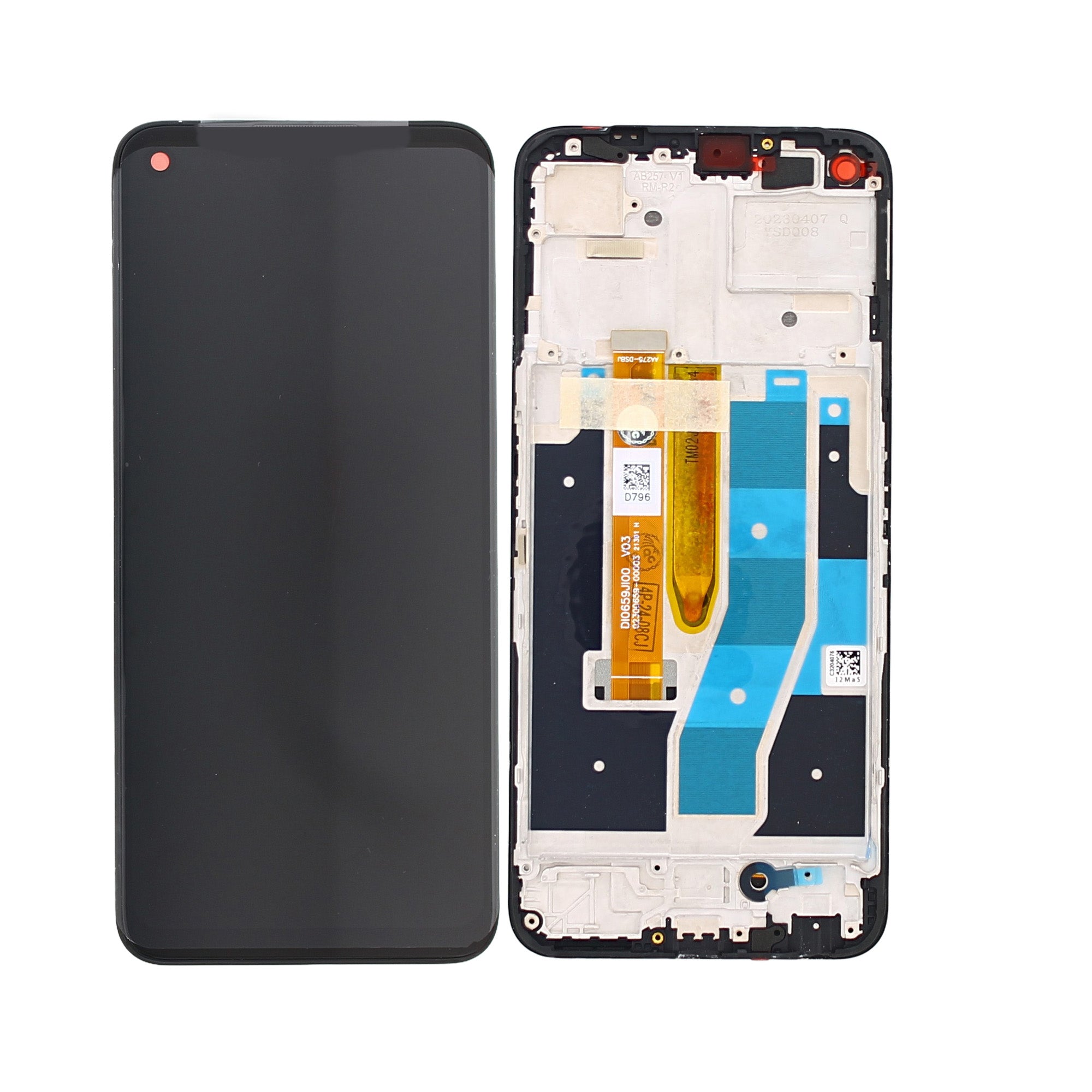 Oppo K10x Display And Digitizer With Frame Black OEM