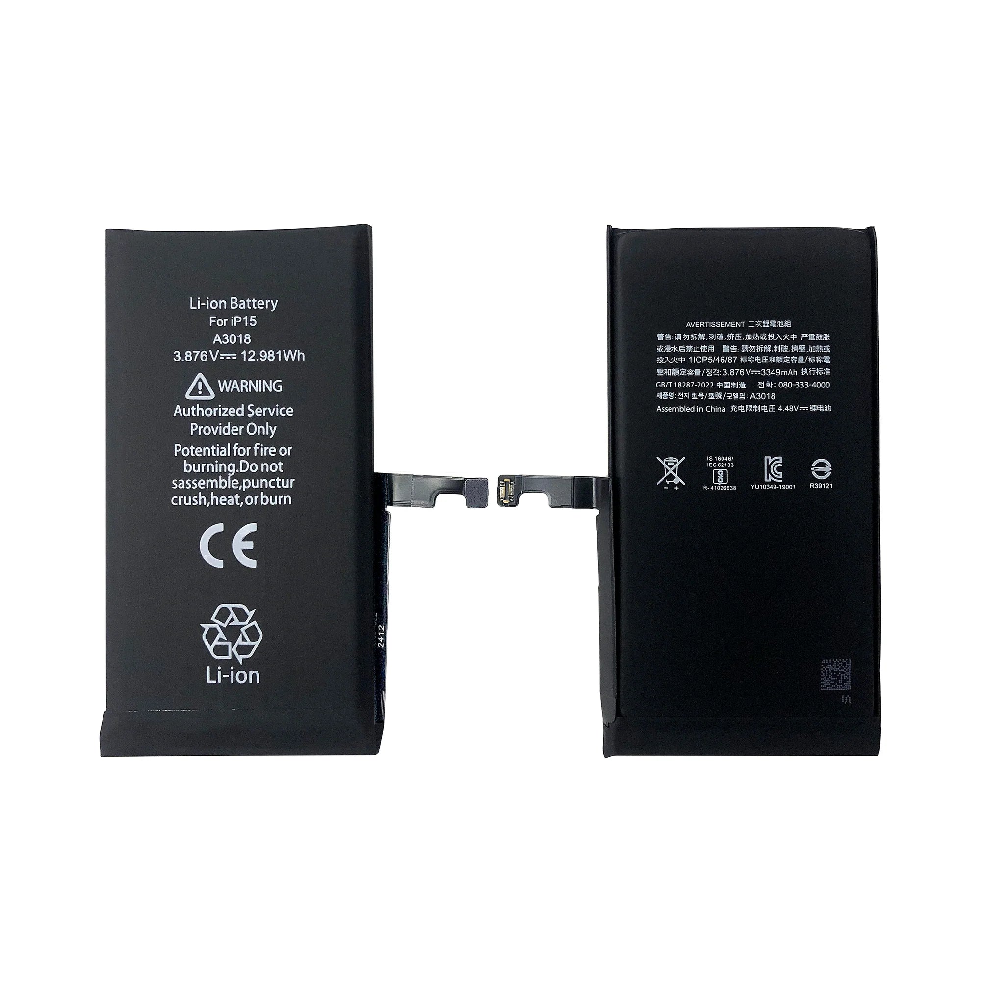 Für iPhone 15 Akku mit TI-Chip