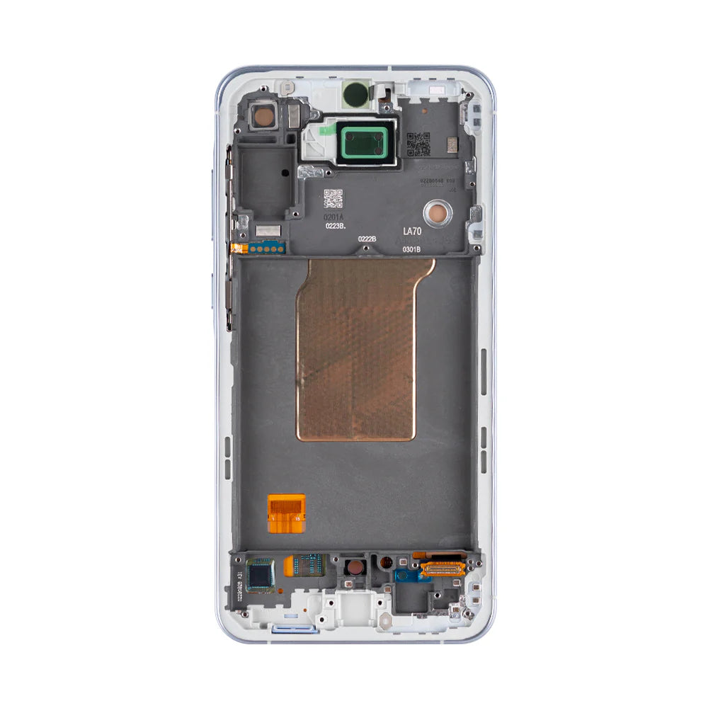Samsung Galaxy A55 5G Soft-OLED Display silber (mit Rahmen) - Phonebazaar