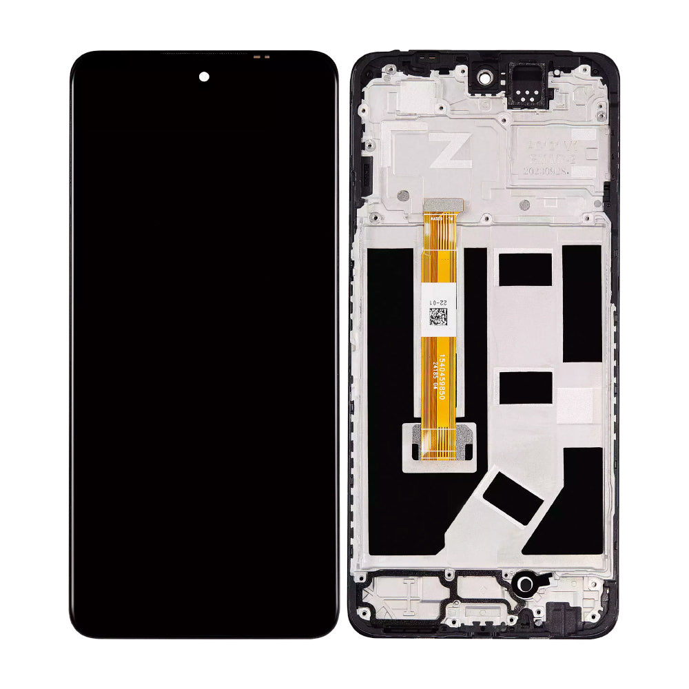 Oppo A2 Display und Digitizer mit Rahmen, Schwarz, OEM