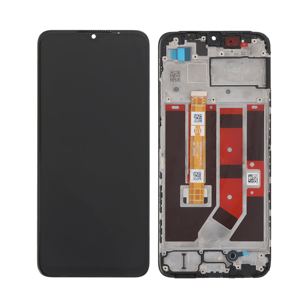 Oppo A18, A38 Display And Digitizer With Frame Black OEM