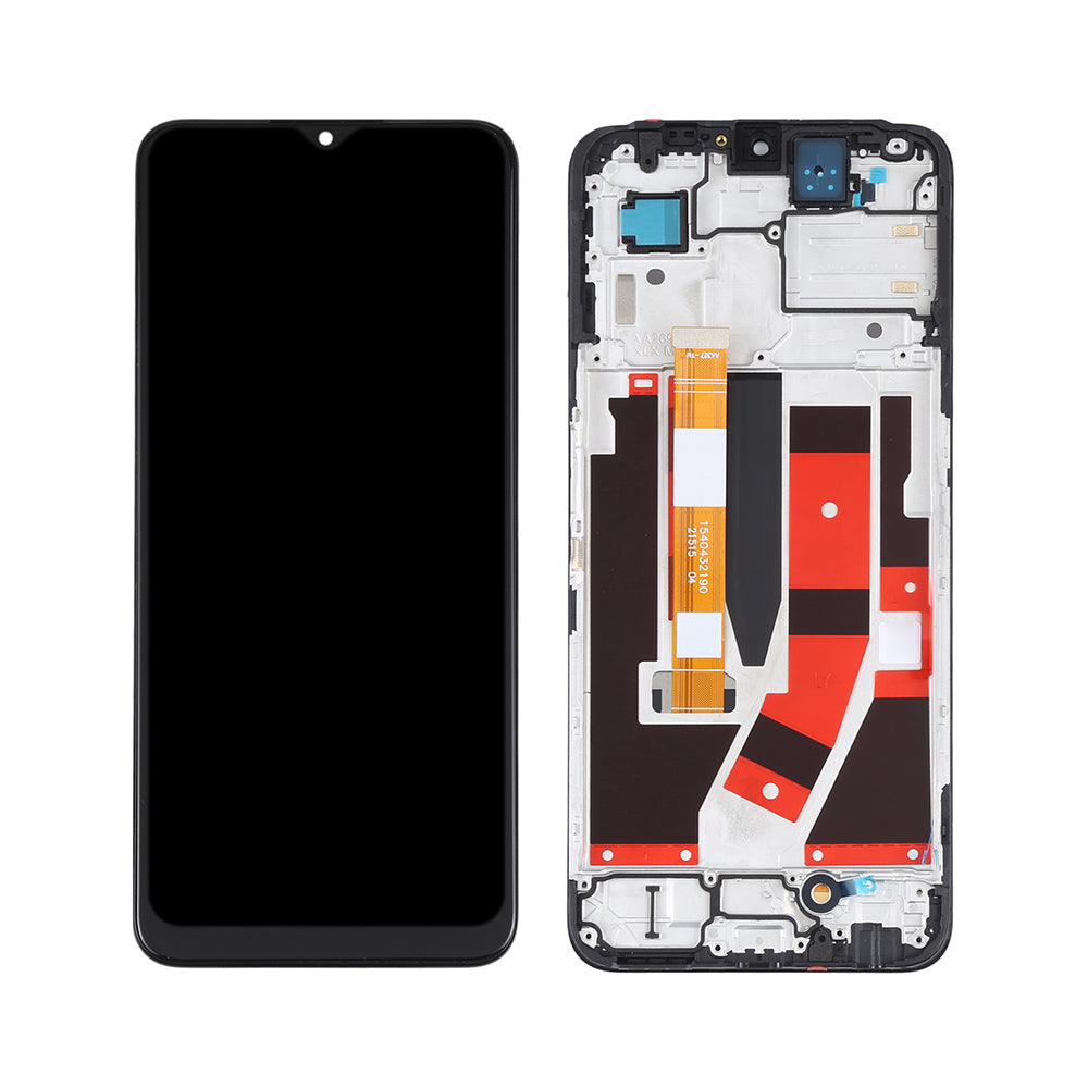 Oppo A56s, A57 Display und Digitizer mit Rahmen, schwarz, OEM