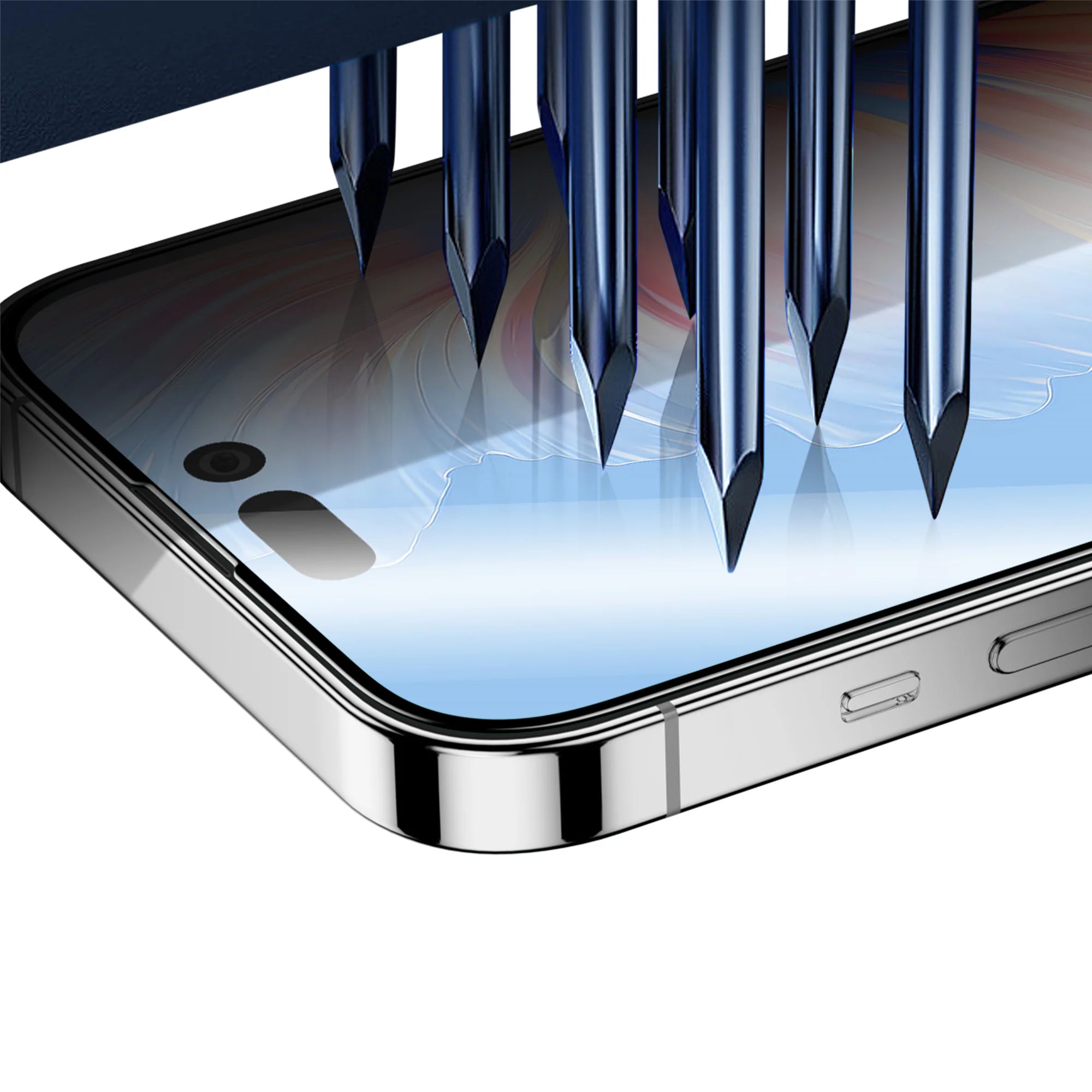 Rixus, iPhone 16 Pro Max Gehärtetes Glas (Gekrümmter Rand)