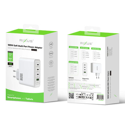 Rixus RXHC100 100W GaN Power Adapter – Weiss