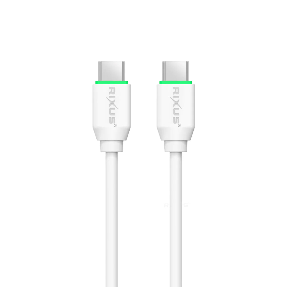 Rixus RX90CC 20W USB-C Ladeadapter Set mit USB-C zu USB-C Kabel – 1 m Weiss
