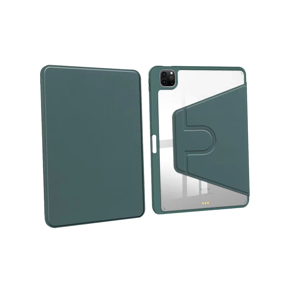 PU Lederhuelle fuer iPad Pro 11" (2024) Mitternachtsgrün