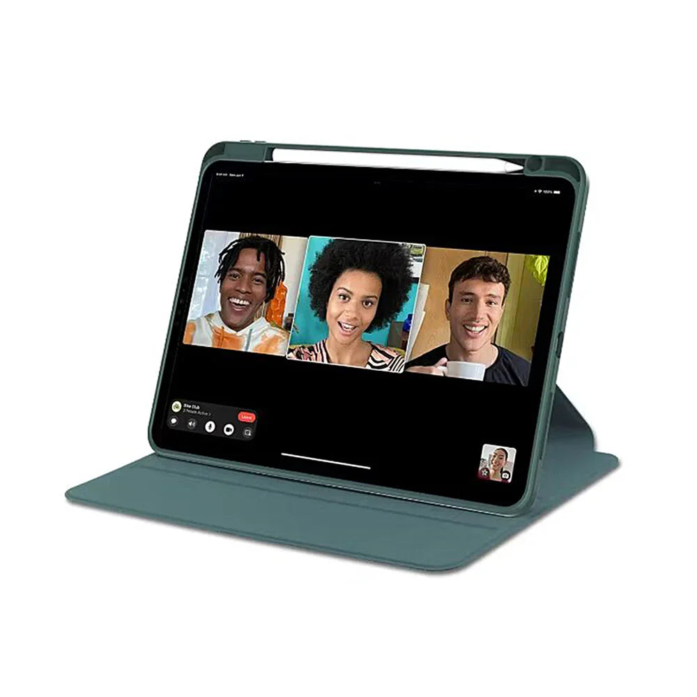 PU Lederhuelle fuer iPad Pro 11" (2024) Mitternachtsgrün