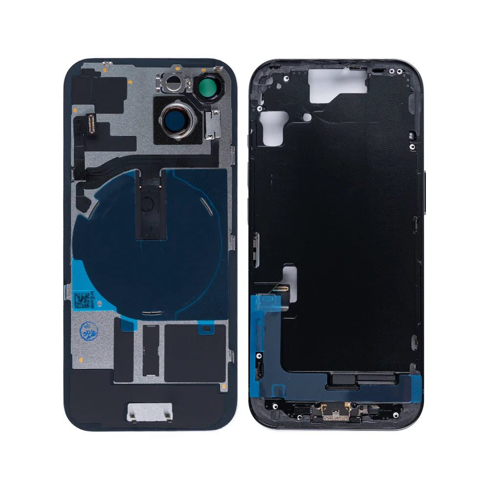 Für iPhone 15 Komplettes Gehäuse inkl. aller Kleinteile ohne Akku und Rückkamera(Schwarz, Weiss, Blau, Gelb, Rosa)