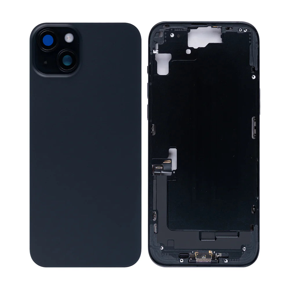 Für iPhone 15 Plus Komplettes Gehäuse einschliesslich aller Kleinteile, ohne Akku und Rückkamera-Grün, Gelb, Blau, Schwarz, Silber, Rosa
