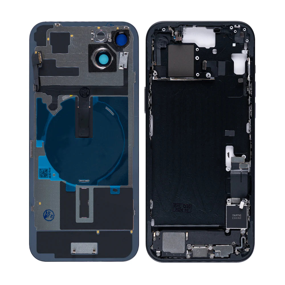 Für iPhone 15 Plus Komplettes Gehäuse einschliesslich aller Kleinteile, ohne Akku und Rückkamera-Grün, Gelb, Blau, Schwarz, Silber, Rosa