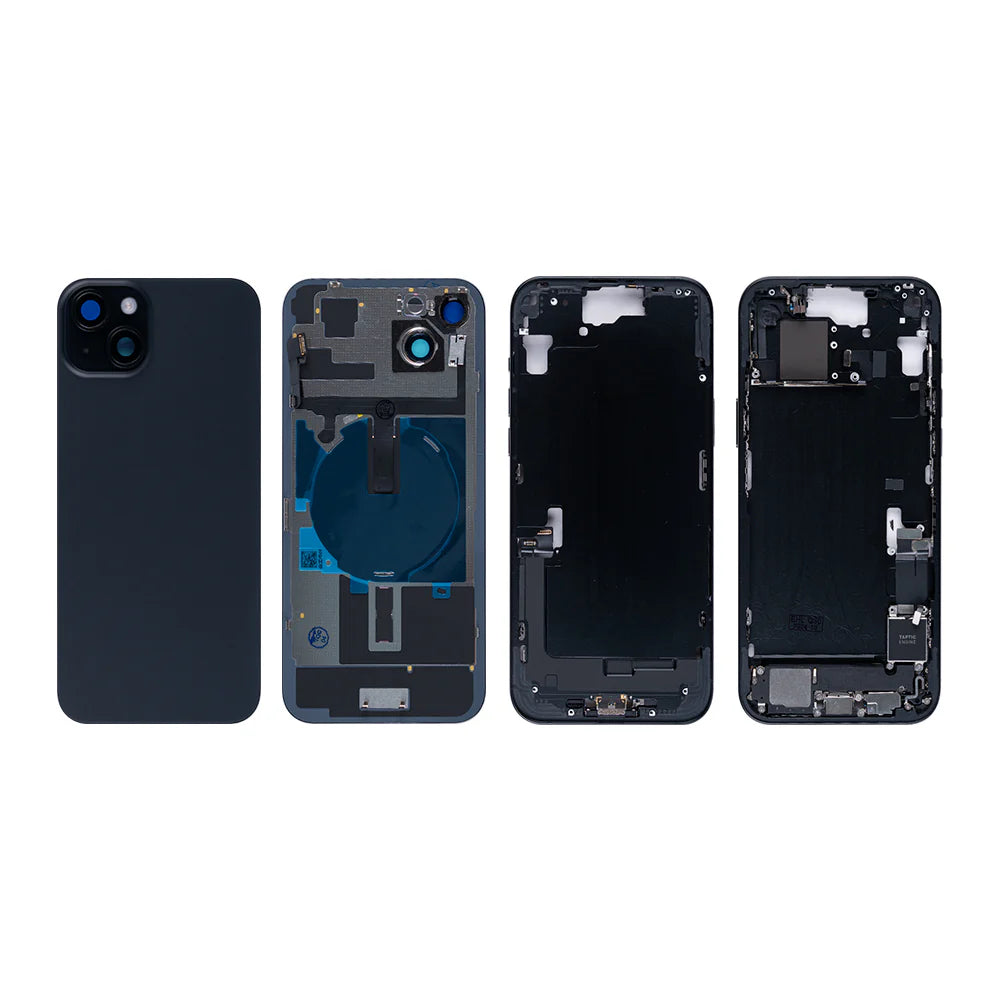 Für iPhone 15 Plus Komplettes Gehäuse einschliesslich aller Kleinteile, ohne Akku und Rückkamera-Grün, Gelb, Blau, Schwarz, Silber, Rosa