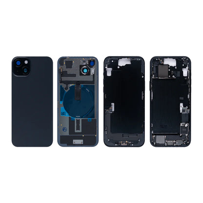 Für iPhone 15 Plus Komplettes Gehäuse einschliesslich aller Kleinteile, ohne Akku und Rückkamera-Grün, Gelb, Blau, Schwarz, Silber, Rosa