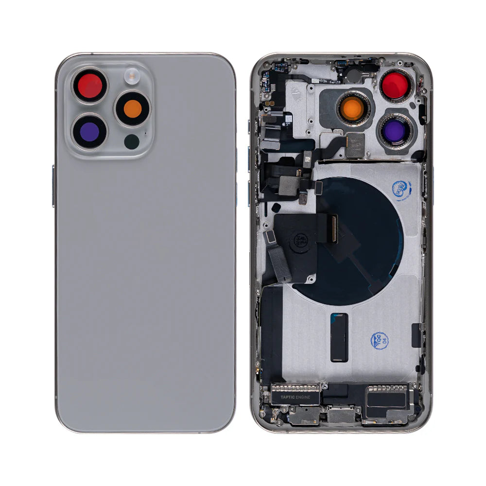 iPhone 15 Pro Max – aller Kleinteile, ohne Akku und Rückkamera (Natural Titanium)
