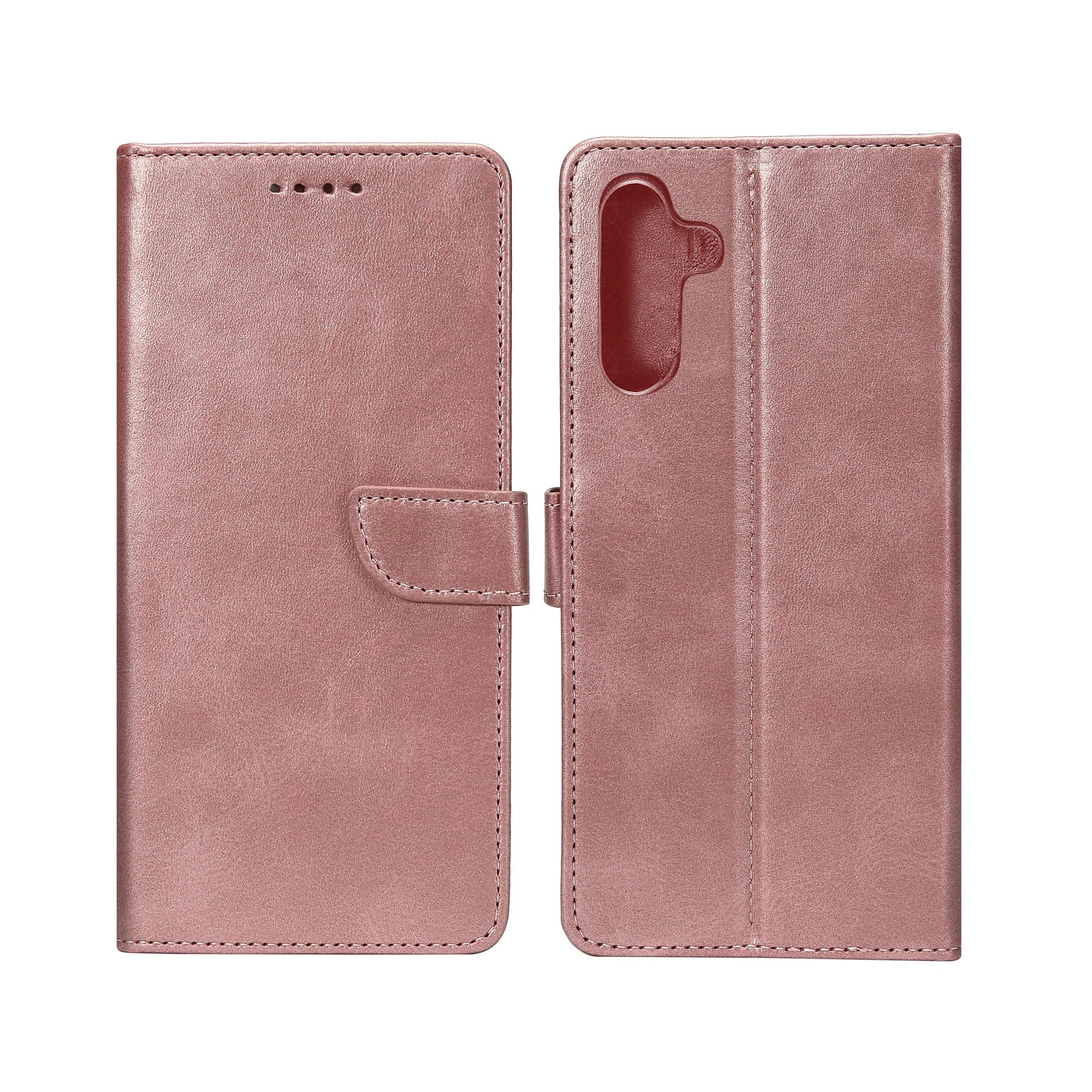 Rixus Book Case Wallet Case für Samsung Galaxy S24 FE Rosegold