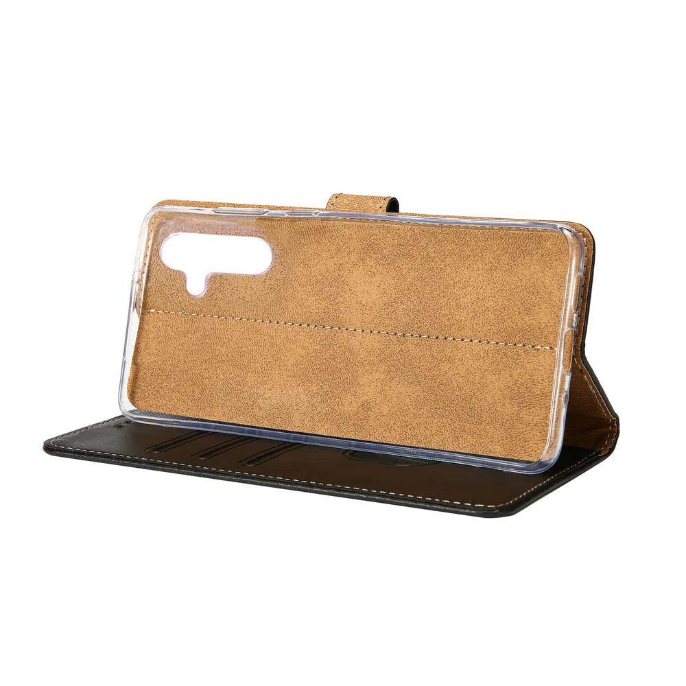 Rixus Bookcase For Samsung Galaxy A16 A166E Black