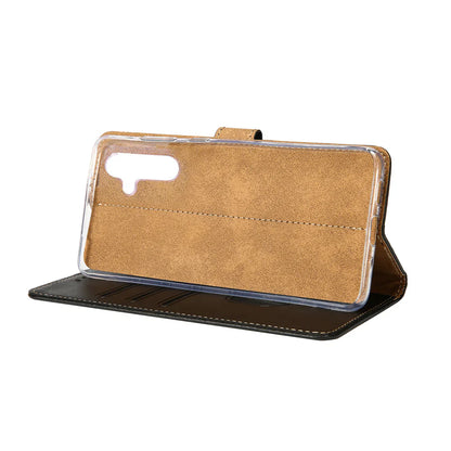 Rixus Bookcase For Samsung Galaxy A16 A166E Black
