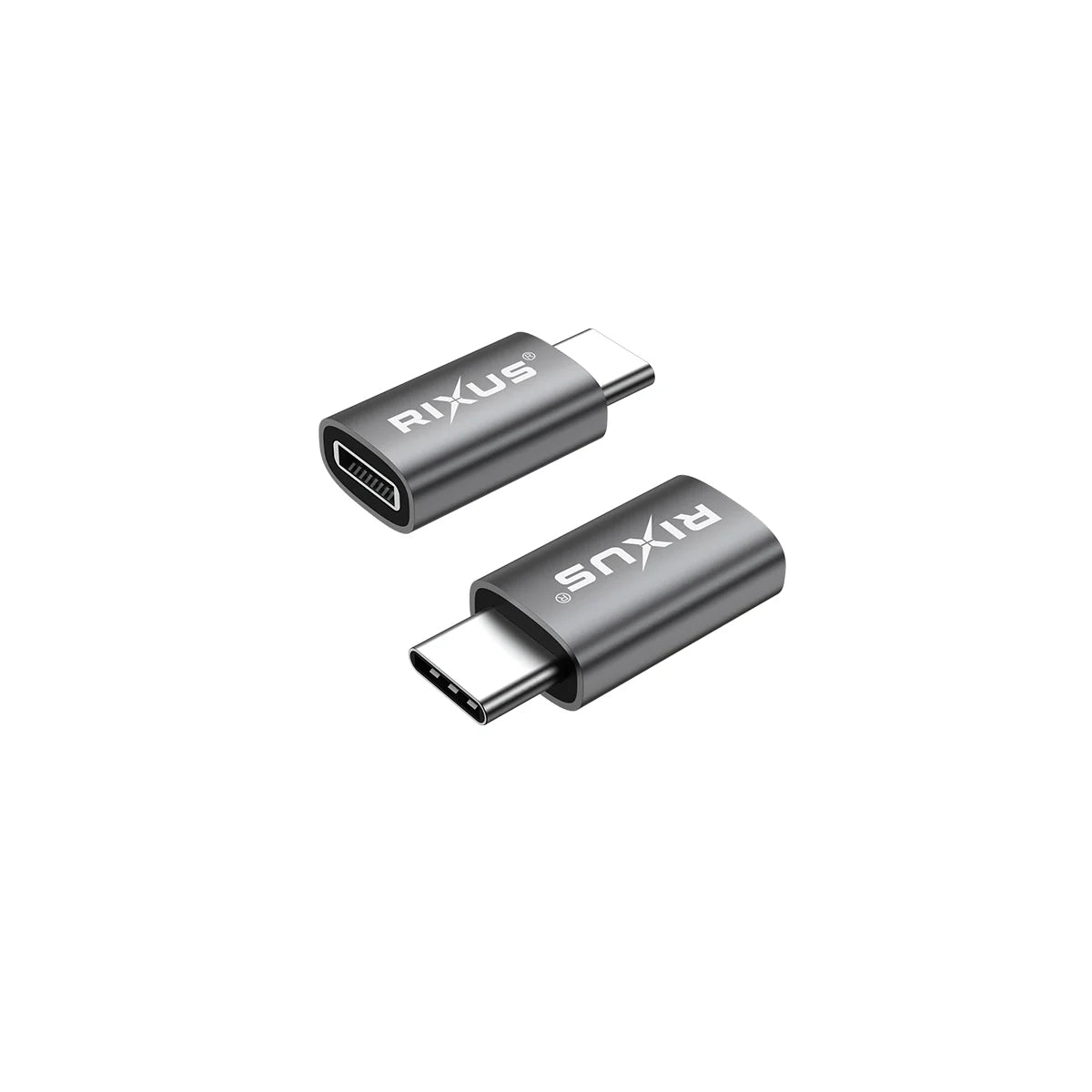 Rixus  USB-C zu Lightning OTG Adapter (2er-Pack, Space Grau) - Phonebazaar
