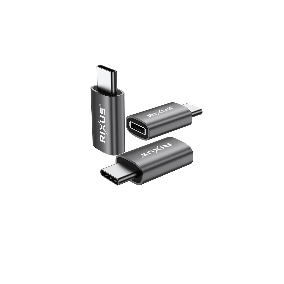 Rixus  USB-C zu Lightning OTG Adapter (2er-Pack, Space Grau) - Phonebazaar