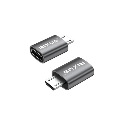 Rixus  Micro zu USB-C OTG Adapter (2er-Pack, Space Grau) - Phonebazaar