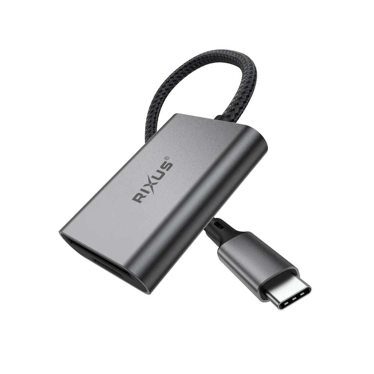 Rixus  USB-C zu SD/TF Kartenleser Adapter – Space Grau - Phonebazaar