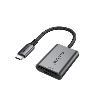 Rixus  USB-C zu SD/TF Kartenleser Adapter – Space Grau - Phonebazaar