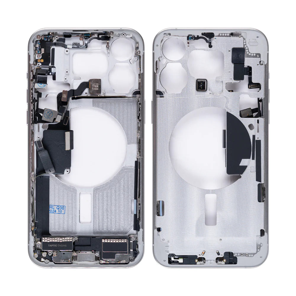 iPhone 15 Pro Max – Weiss Titanium (OEM Qualität)/Mittlerer Rahmen