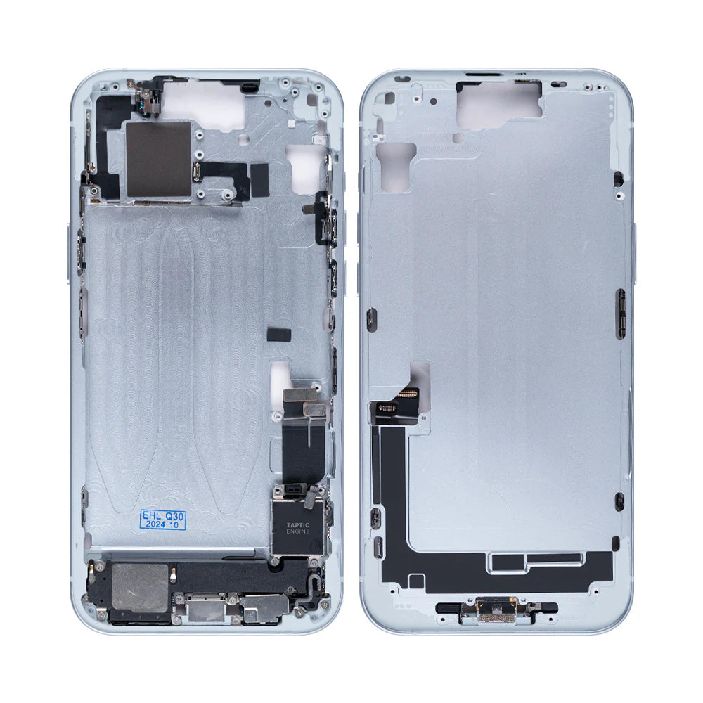 Für iPhone 15 Plus Mittelrahmen-Schwarz, Grün, Gelb, Blau, Silber, Rosa