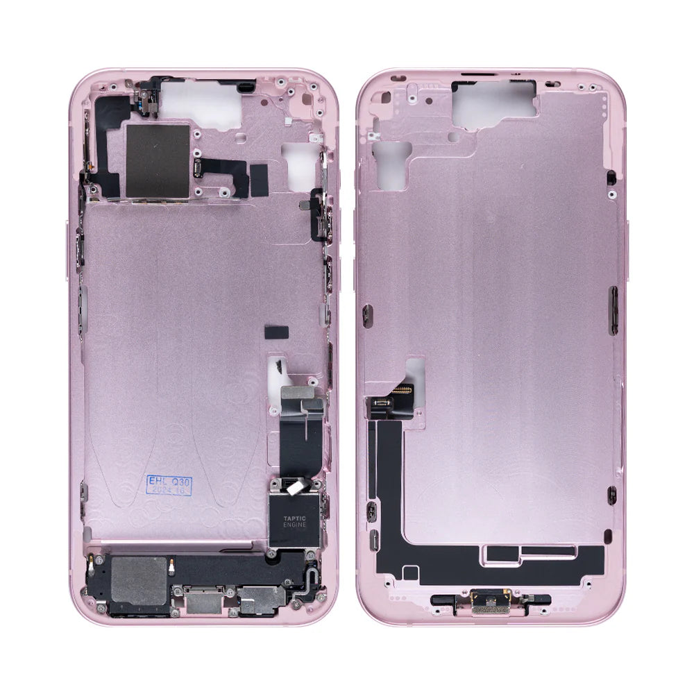 Für iPhone 15 Plus Mittelrahmen-Schwarz, Grün, Gelb, Blau, Silber, Rosa