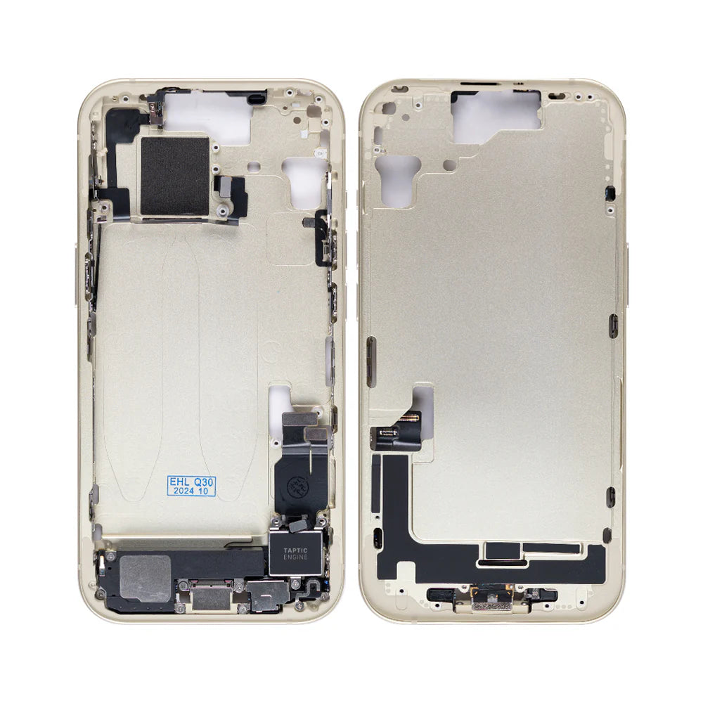 Für iPhone 15 Mittelrahmen (Schwarz, Weiss, Blau, Gelb, Rosa)