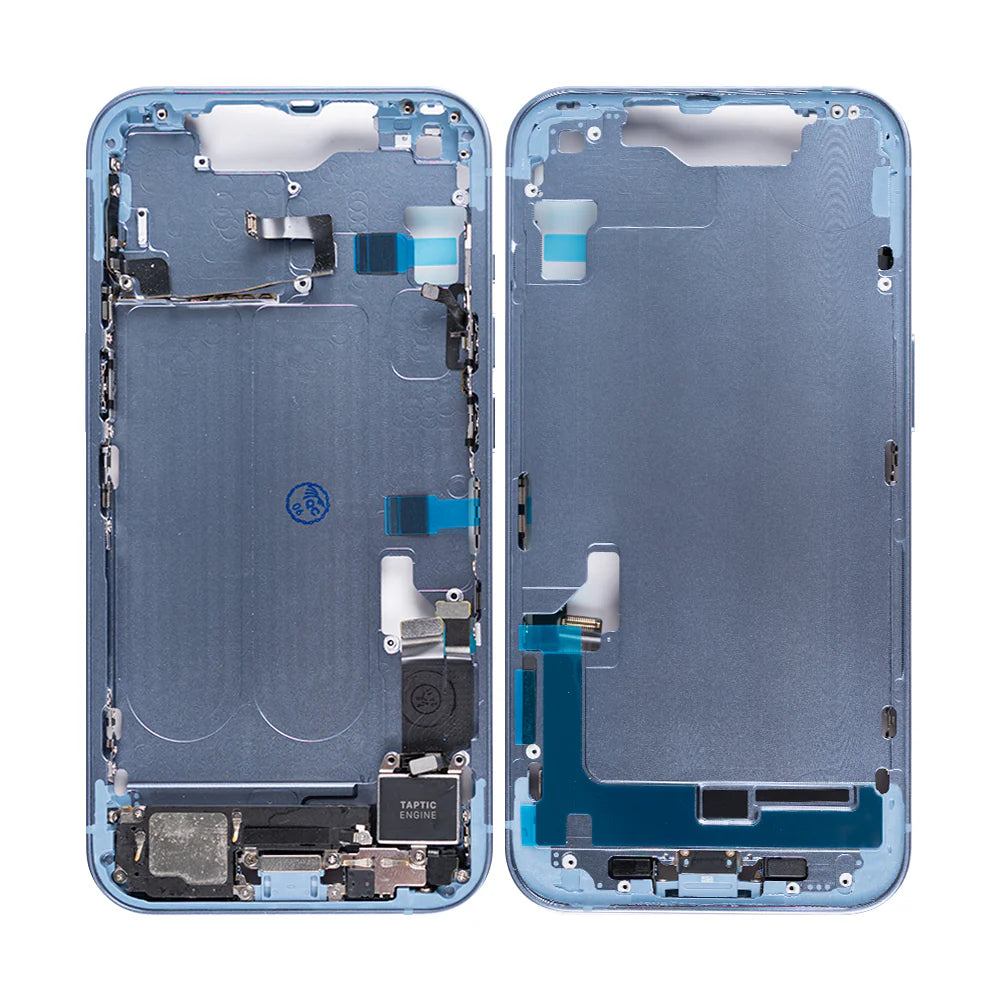 Für iPhone 14 Mittelrahmen (Gelb, Blau, Schwarz, Silber, Rot, Violett.)