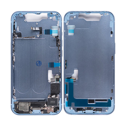 Für iPhone 14 Mittelrahmen (Gelb, Blau, Schwarz, Silber, Rot, Violett.)