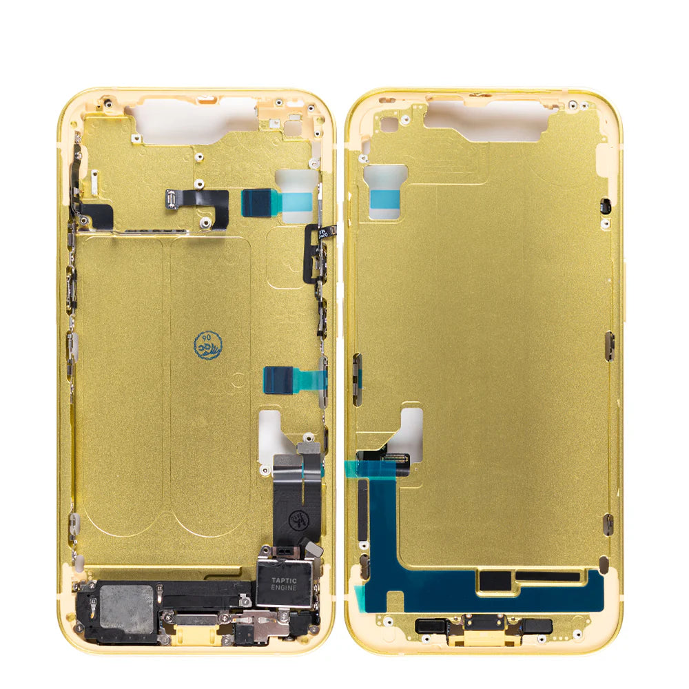 Für iPhone 14 Mittelrahmen (Gelb, Blau, Schwarz, Silber, Rot, Violett.)