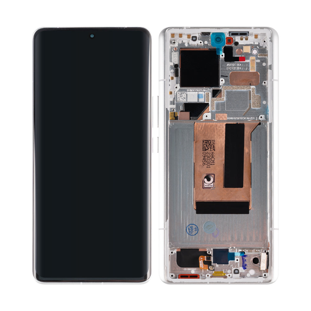 Xiaomi 13 Ultra Display und Digitizer mit Rahmen, Weiß (OEM)