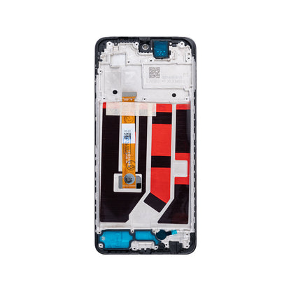 Oppo A58 4G Display und Digitizer mit Rahmen, leuchtend schwarz, OEM