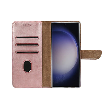 Rixus Book Case Wallet Case für Samsung Galaxy S25 Ultra Rosegold