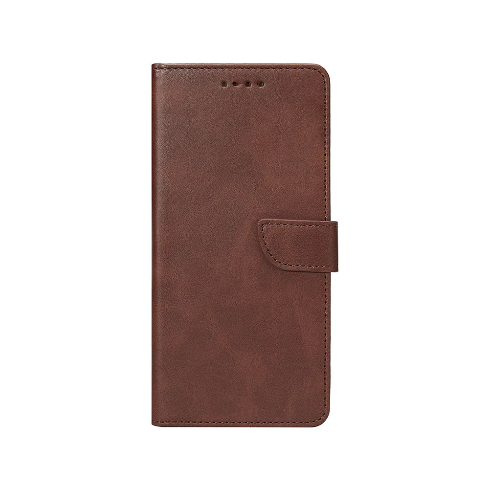 Rixus Book Case Wallet Case für Samsung Galaxy S25 Ultra Dunkel Braun
