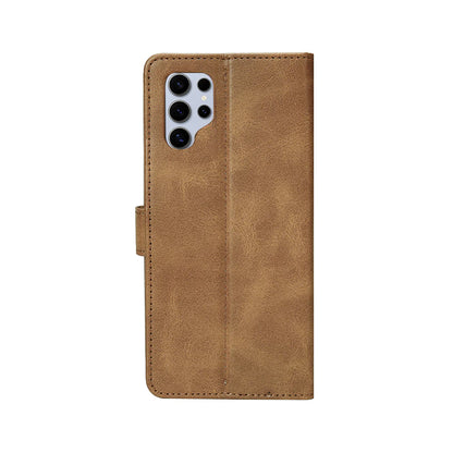 Rixus Book Case Wallet Case für Samsung Galaxy S25 Ultra Light Braun