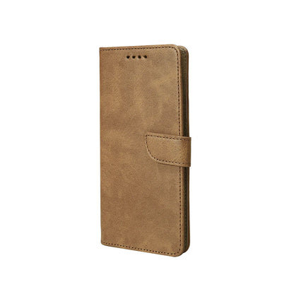 Rixus Book Case Wallet Case für Samsung Galaxy S25 Ultra Light Braun