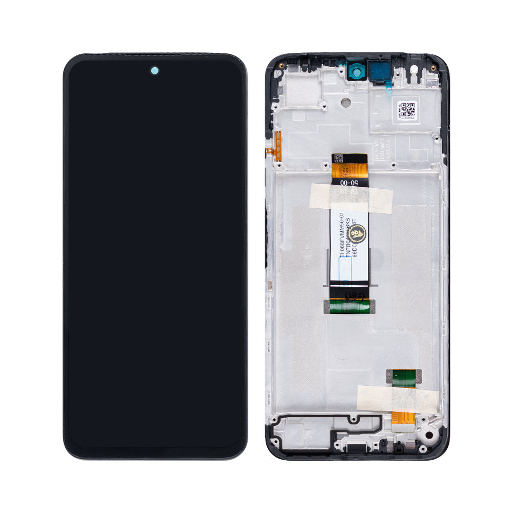 Xiaomi Poco M6 4G Display und Digitizer mit Rahmen, Schwarz, OEM