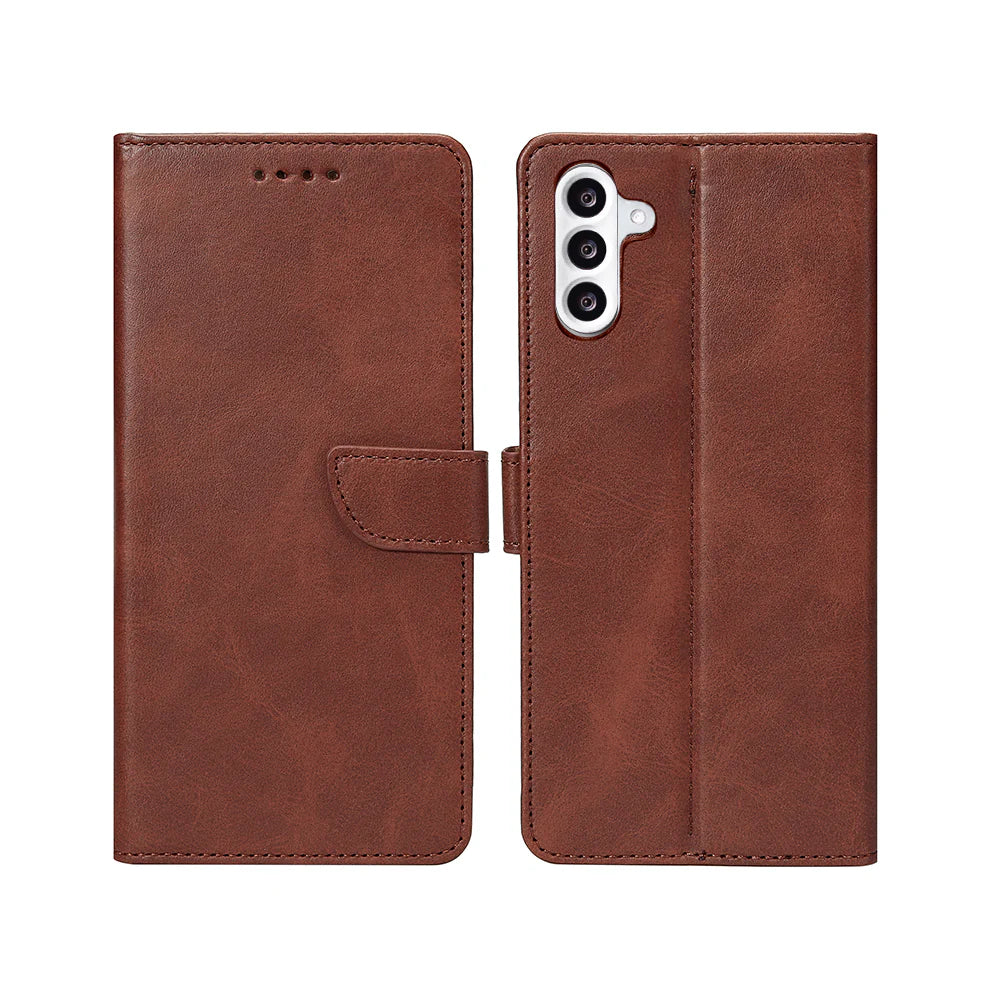 Rixus Book Case Wallet Case für Samsung Galaxy A54 5G Braun