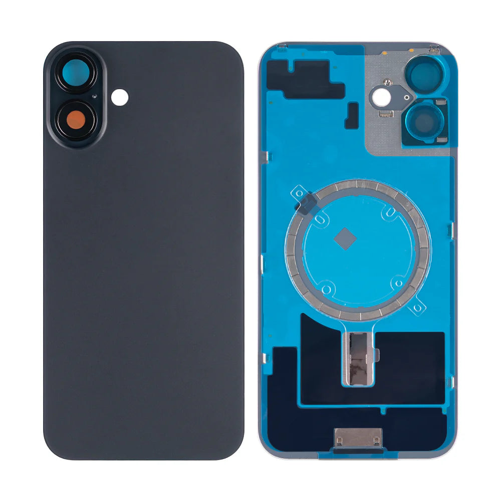 Für iPhone 16 Plus Extra-Glas mit NFC, vergrößerter Kamera-Rahmen, (Weiss, Rosa, Schwarz, Blau, Grün)